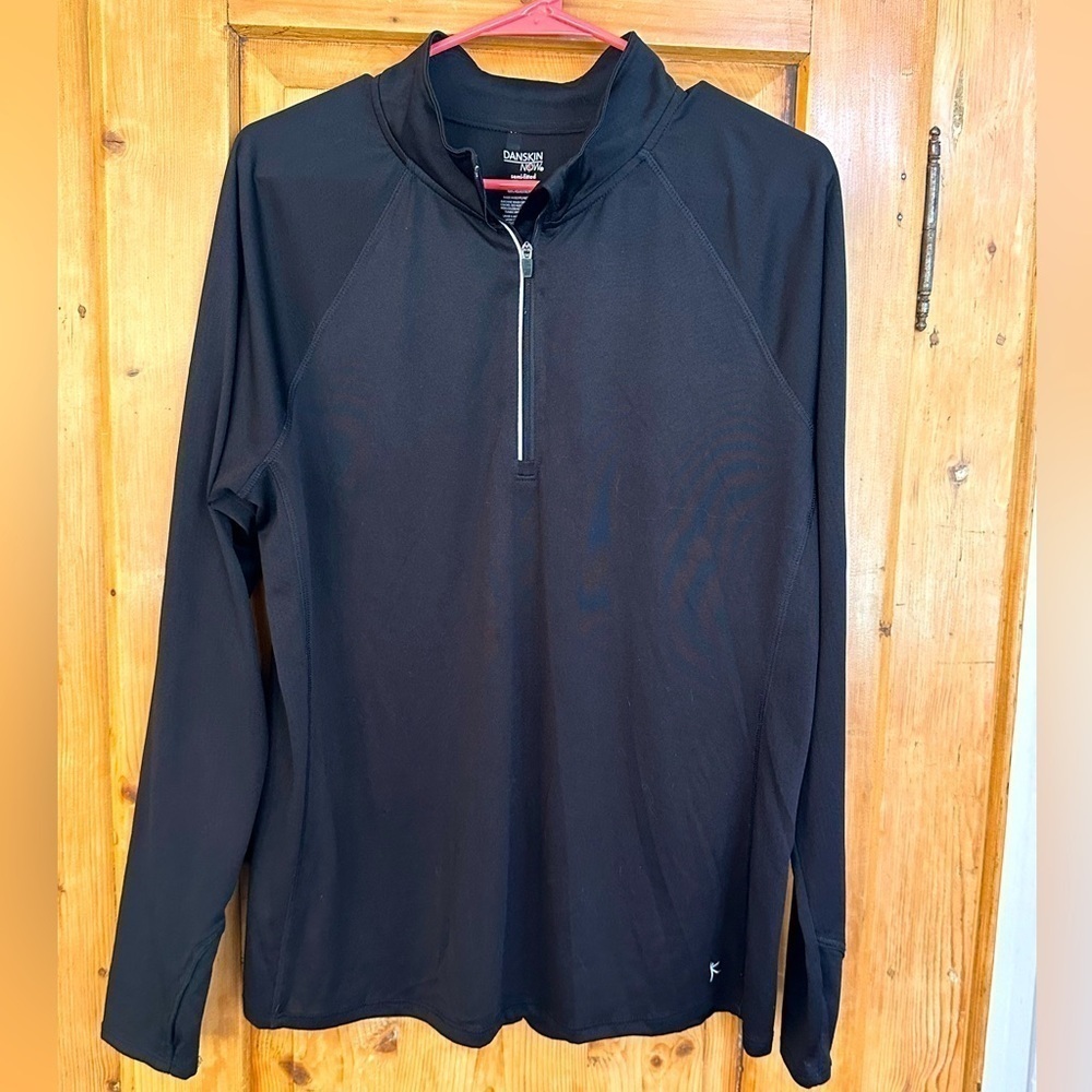 Danskin Now Black Pull Over Windbreaker Jrs XL 16-18 Lightweight